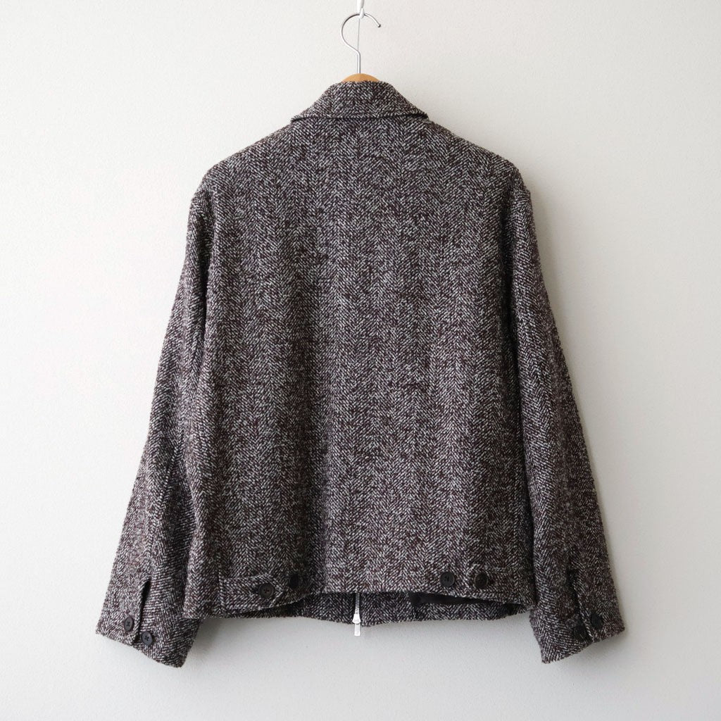 LOOP TWEED SEAM POCKET BLOUSON #HERRINGBONE LOOP TWEED [26W-BIS-JK26H]