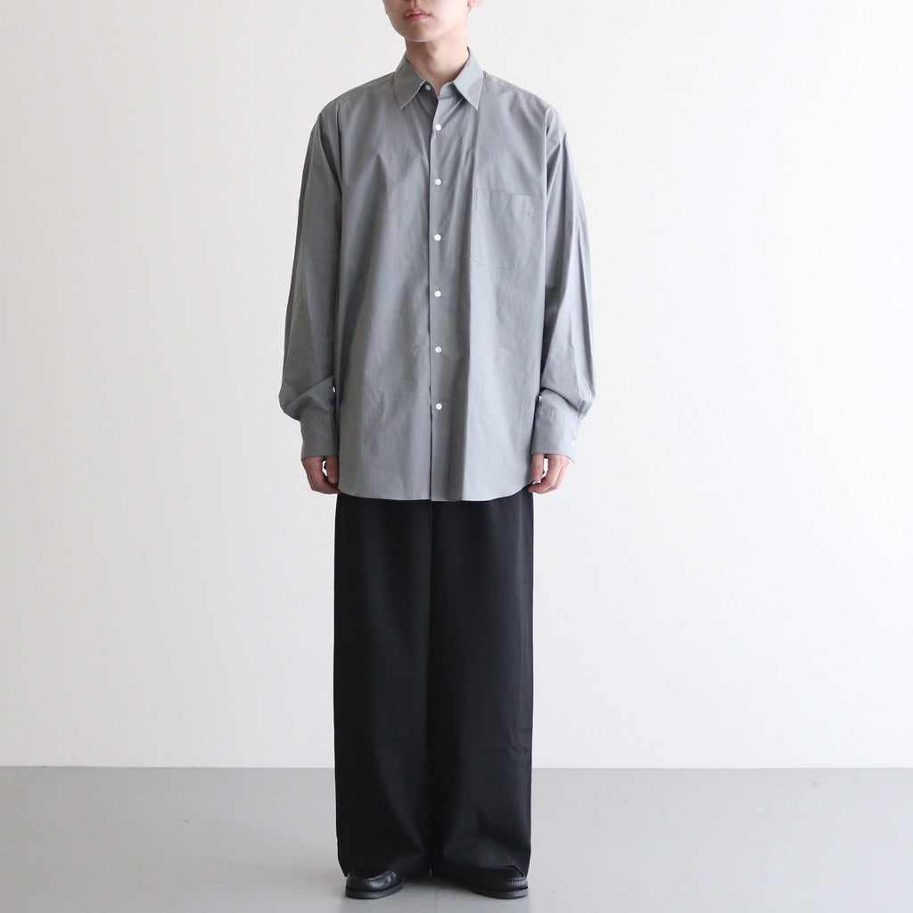 TWO TUCK MILITARY TROUSERS #BLACK [M25C07PT01C]