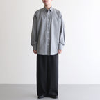 TWO TUCK MILITARY TROUSERS #BLACK [M25C07PT01C]