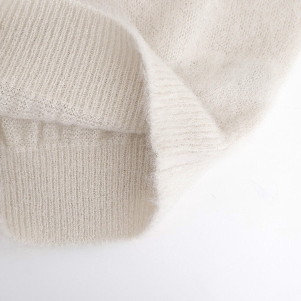 PURE MOHAIR SHAGGY POLO #IVORY [BN-25FL-053]