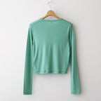 Wool Rib Cardigan #FadeGreen [BHSW24F13F26]