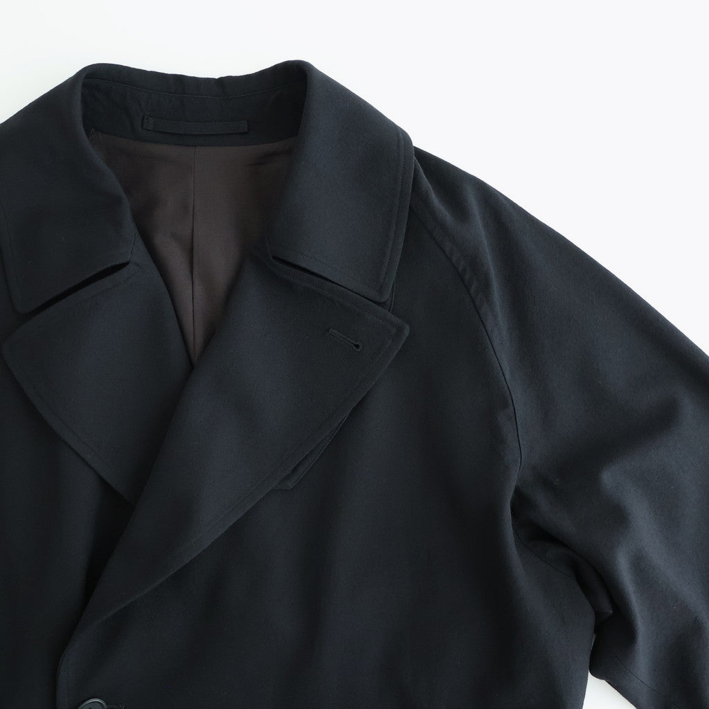 Wool Gabardine Trench Coat #BlackNavy [BHS25F006]