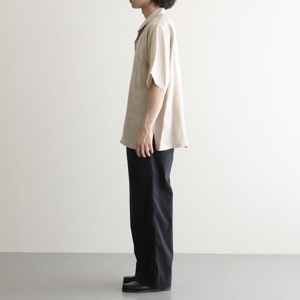 NEW OPEN COLLAR S/S SHIRT #TAUPE [A26B05SH01B]