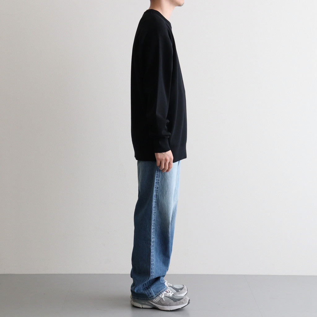 32G SMOOTH WOOL CLASSIC CREW NECK #BLACK [BN-25FM-020]
