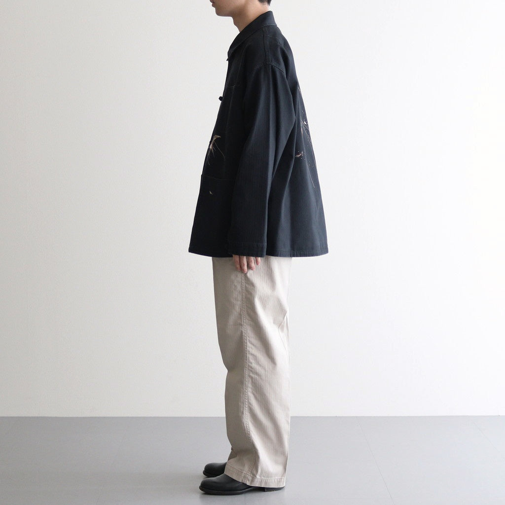 PATINA HERRINGBONE SOUVENIR JACKET #ONYX [251OJ-JK16]