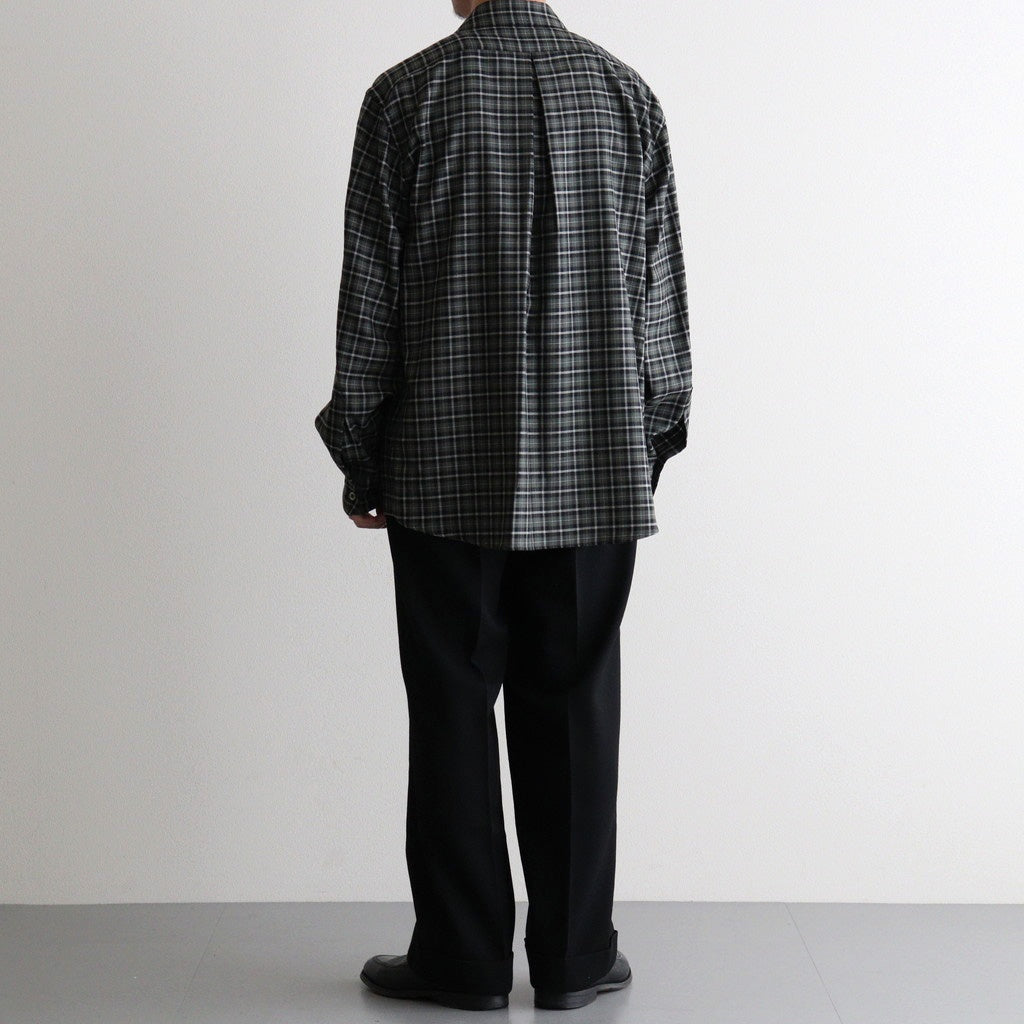 ZIP SHIRT #MOSS GRAY CHECK [A26C17SH03C]