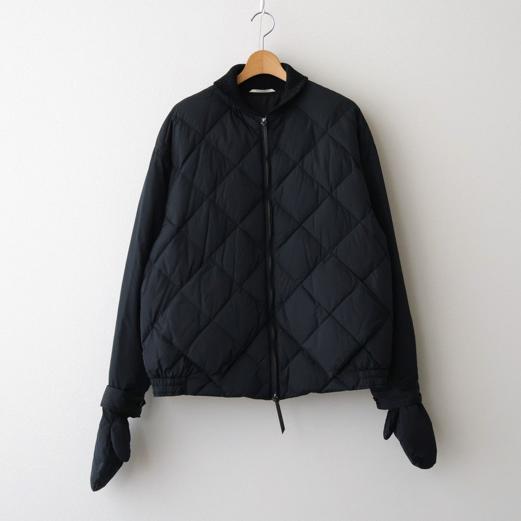 HIGH-COUNT SILK MITTEN PUFF JACKET #BLACK [252OJ-JK13]