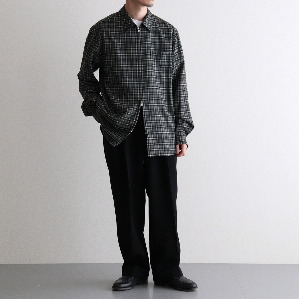 ZIP SHIRT #MOSS GRAY CHECK [A26C17SH03C]