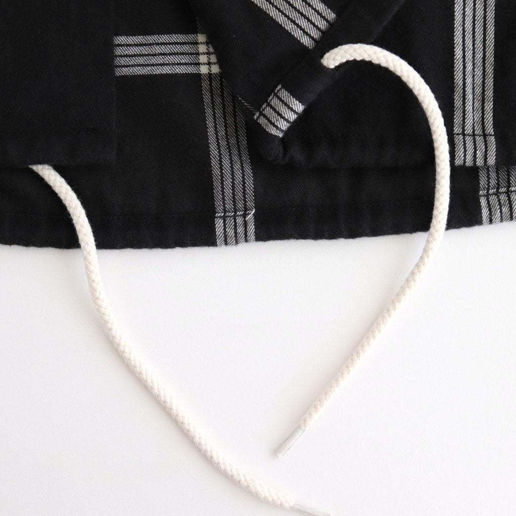 Flannel PALAKA Check Shirt #Black [S25FG016]