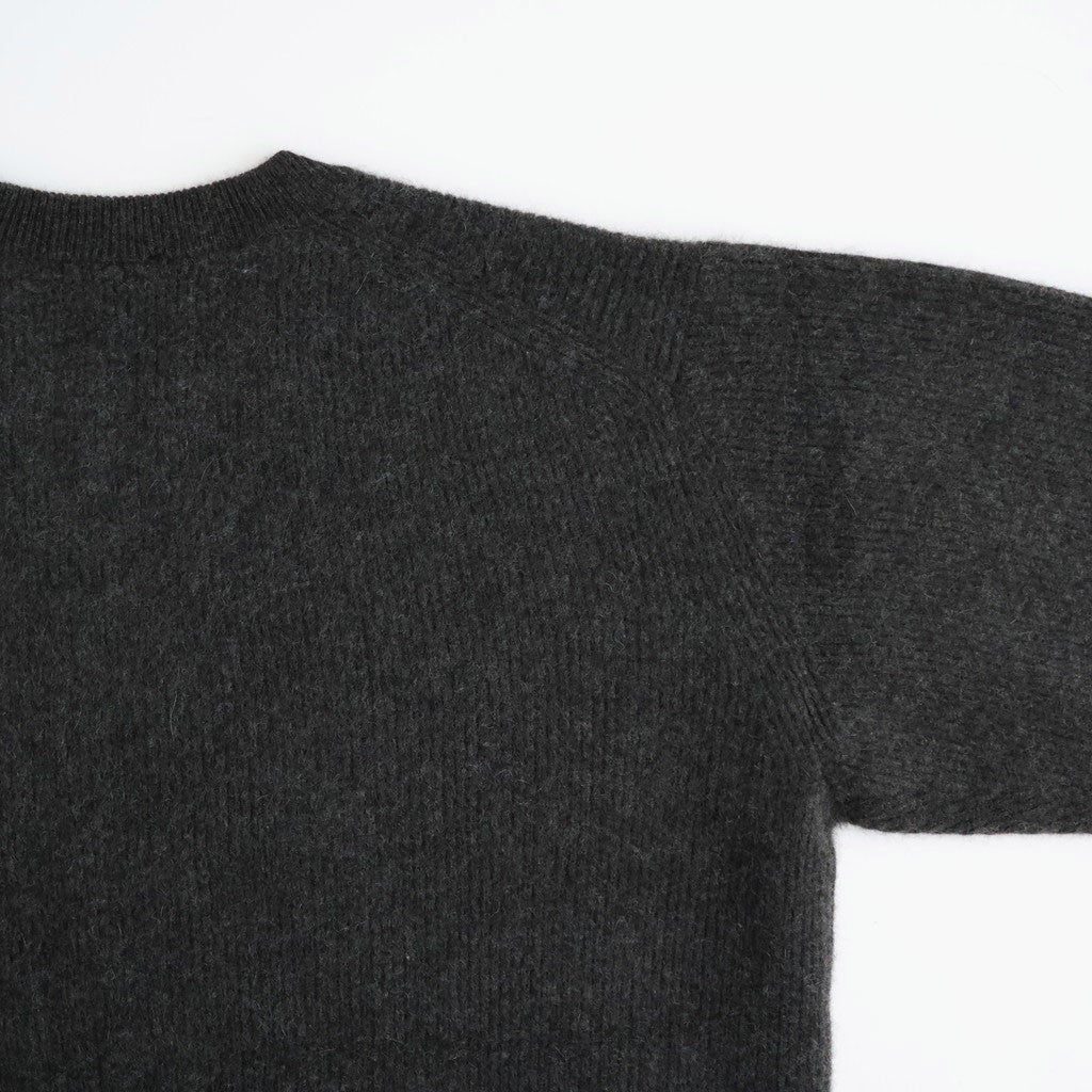 CASHMERE FOX CREW NECK #CHARCOAL [BN-26FM-060]
