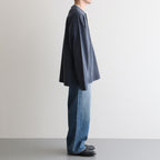 OPEN END COTTON PIGMENT DYE HENRY NECK P/O #120 NAVY [17052 66024]