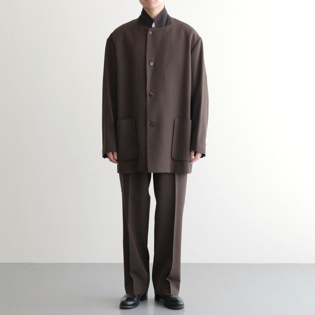 舒適西裝外套 #棕色卡其色 [A23C-04JK01C]