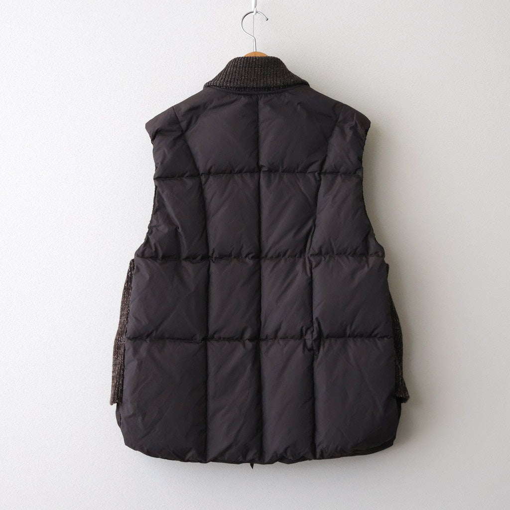 HIGH-COUNT SILK PUFF VEST #WHISKY [252OJ-VT02]