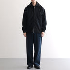 ZIP-FRONT ATHLETIC HOODIE #ONYX [252OJ-CT06]