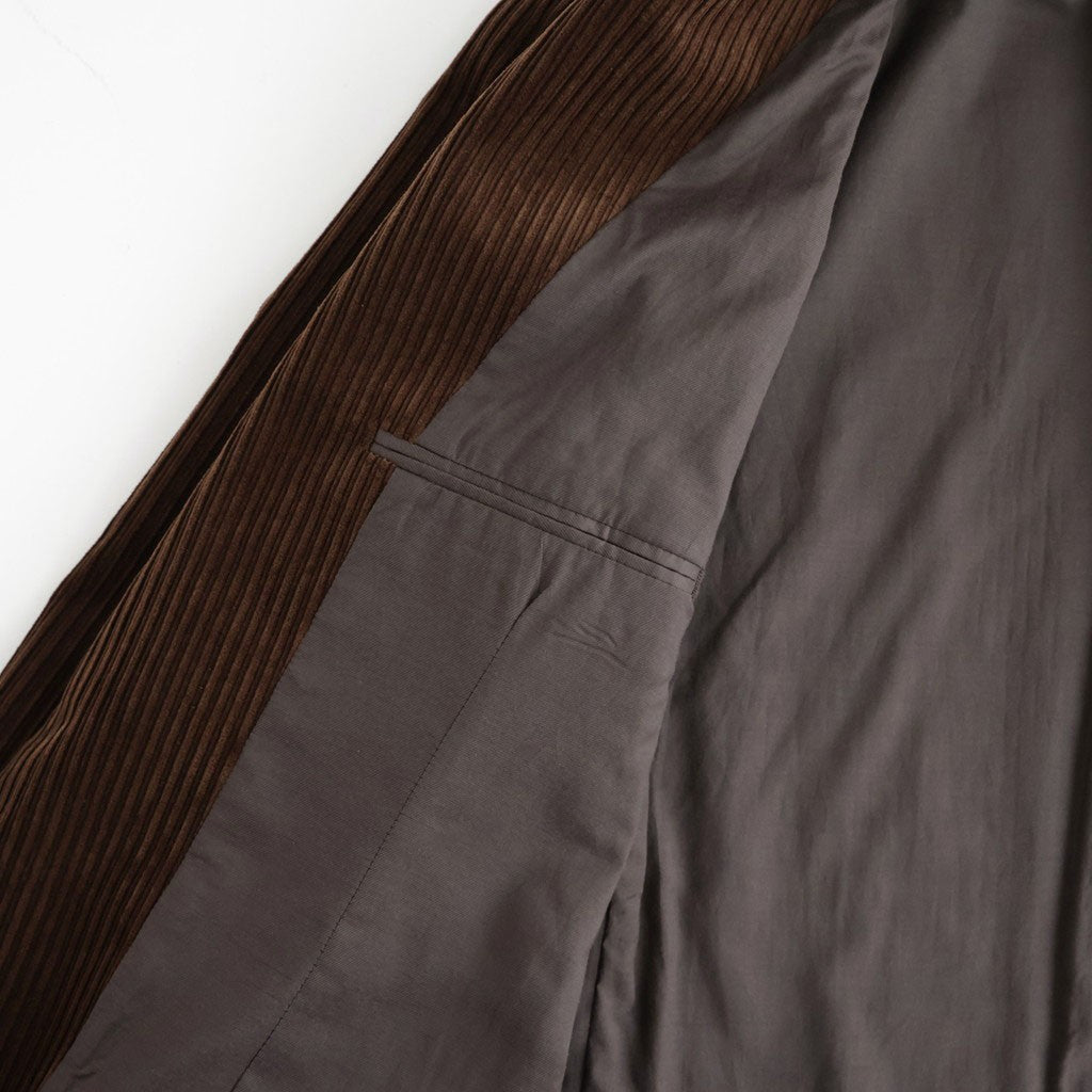 MIXED-WALE CORDUROY TAILORED JACKET #BROWN [26W-BIS-JK11]