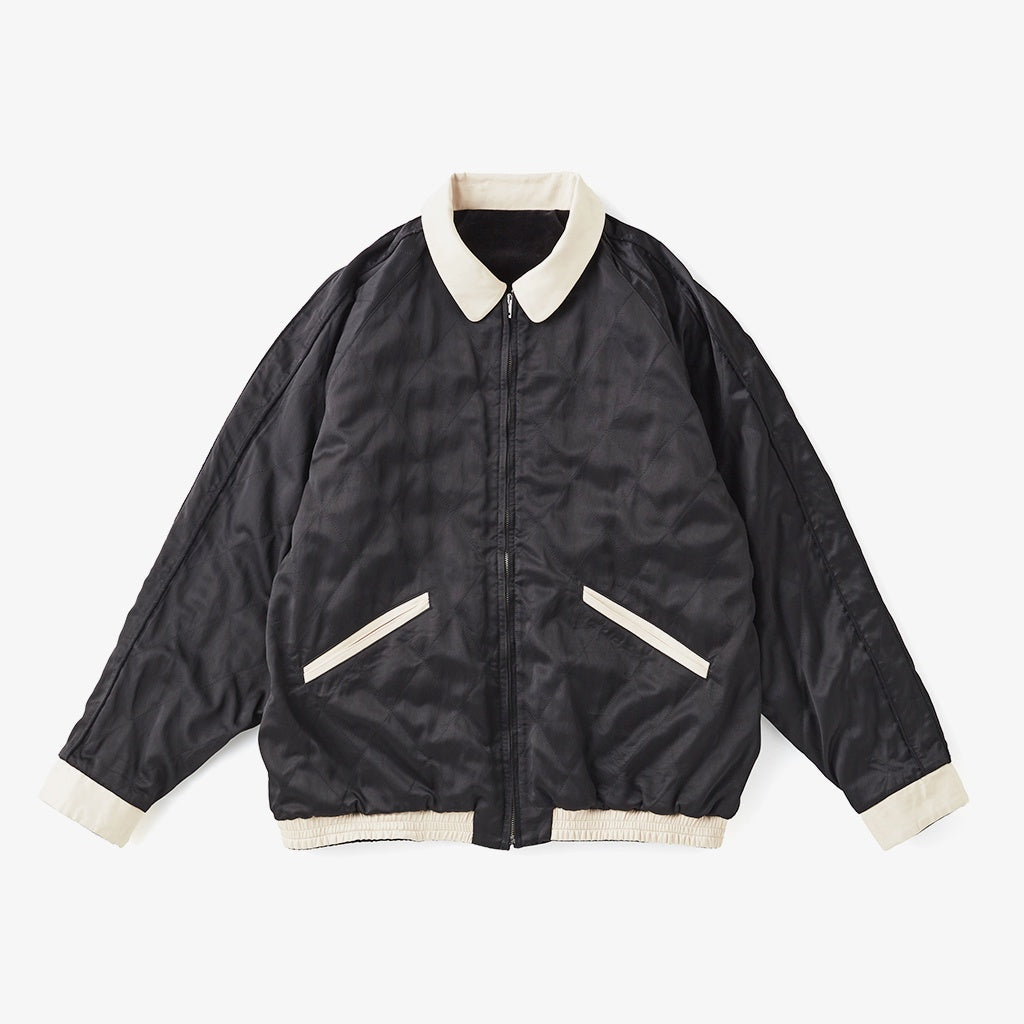 STUNNING VELVET SOUVENIR JACKET(Niwatori to Hiyoko) #ONYX [252OJ-JK12]