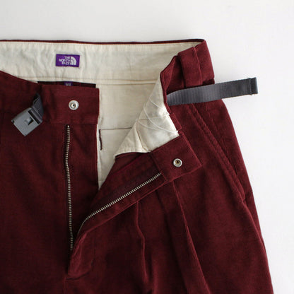 Corduroy Field Tuck Pants #Burgundy [N24FC025]