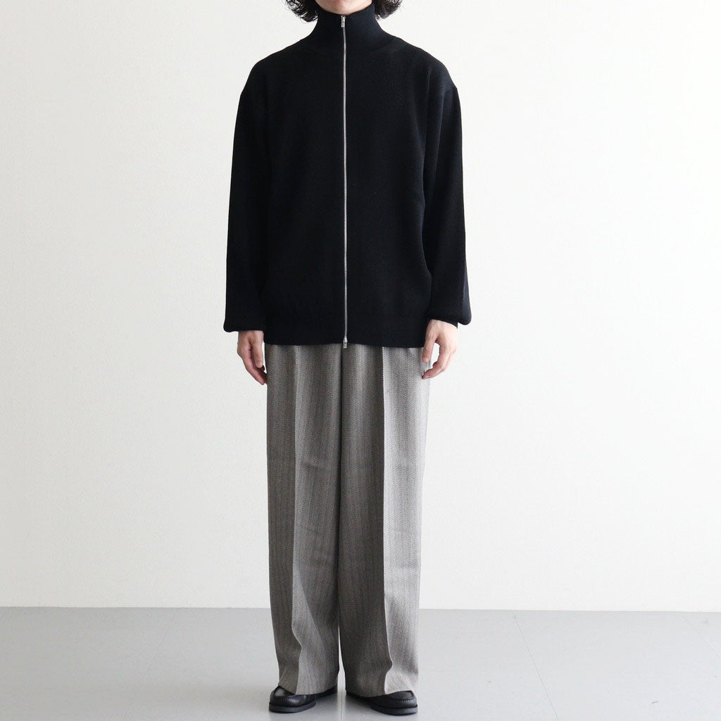 HARD TWIST WOOLRIB DRIVERS KNIT #BLACK [BN-26FM-033]