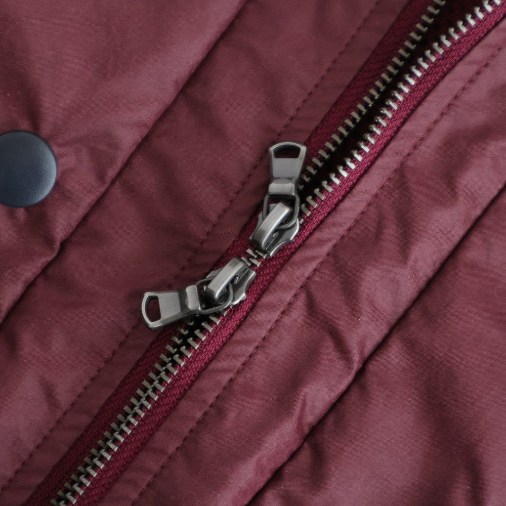 HOODED WIND BREAKER WAXFINISH #WINE/NAVY [DNS26B01-B]