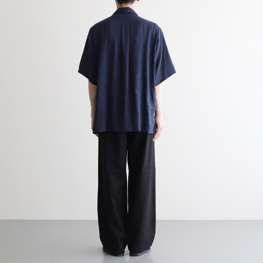 DOUBLE PLEATED EASY TROUSERS #BLACK [A25C04PT02C]