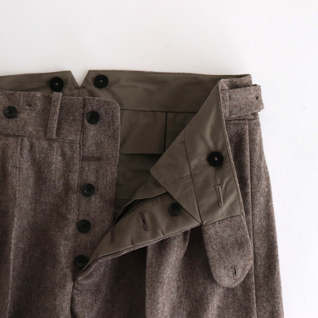 DOUBLE-PLEATED SMARTY TROUSER #TAUPE [242OJ-PT05]