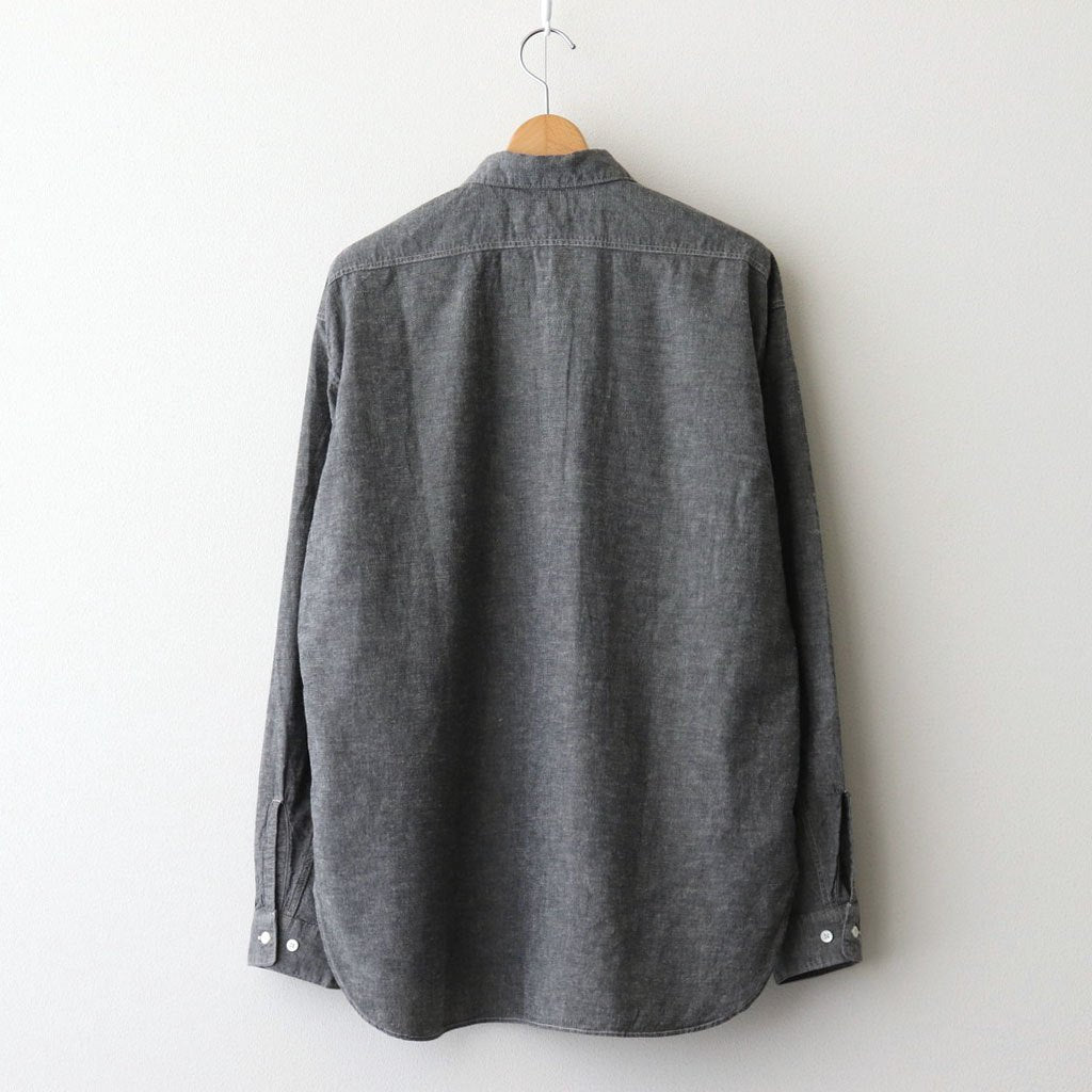 CHAMBRAY WORKADAY LS SHIRT #BLACK(FADE) [PMAT-LS05]