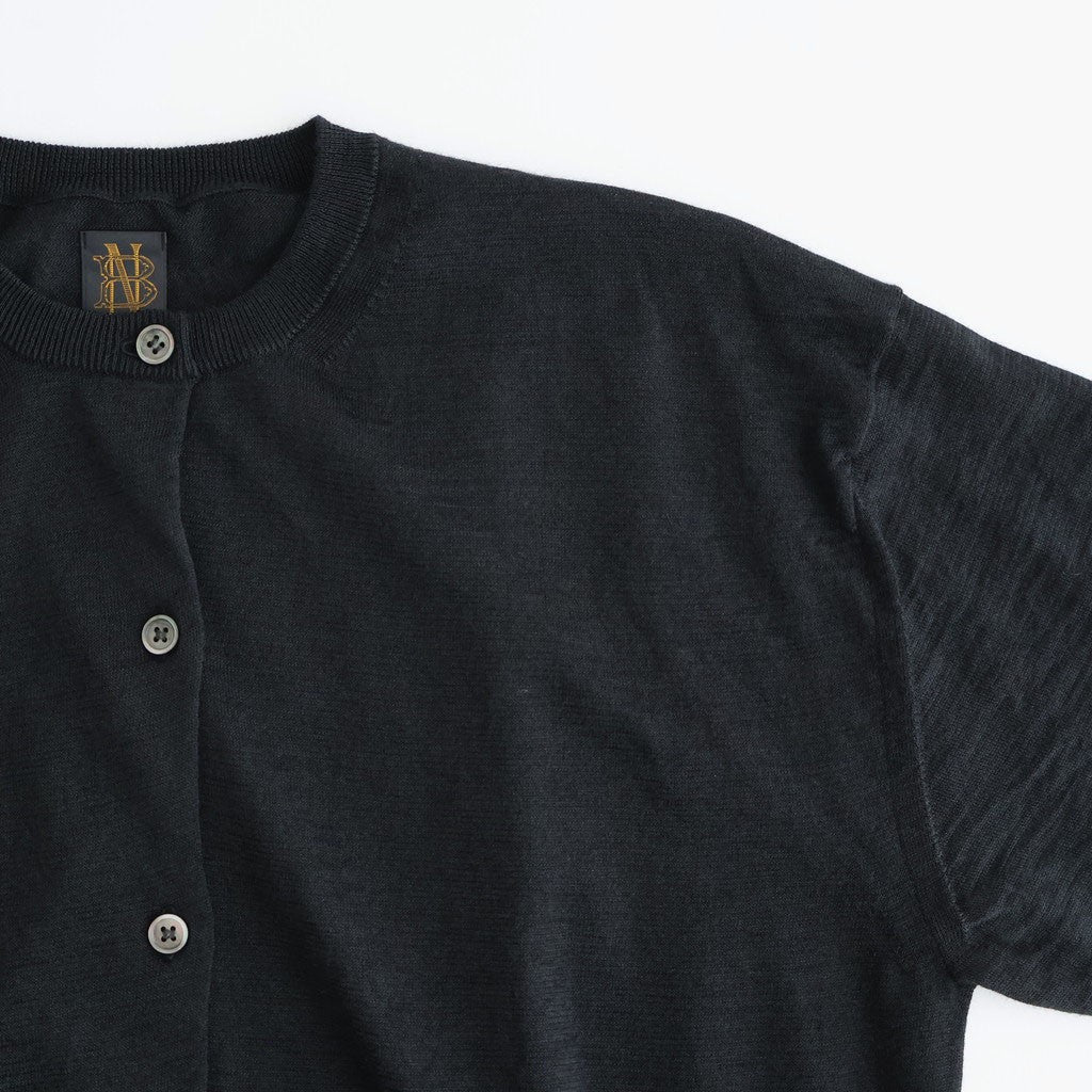 CHOMA CREW NECK CARDIGAN #BLACK [BN-26SL-040]