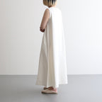 Cotton Jersey Sleeveless Flared Dress #Ivory [N25SF060]