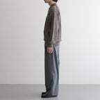 WASHED HIGH COUNT LINEN POLO #BROWN [BN-26SM-022]