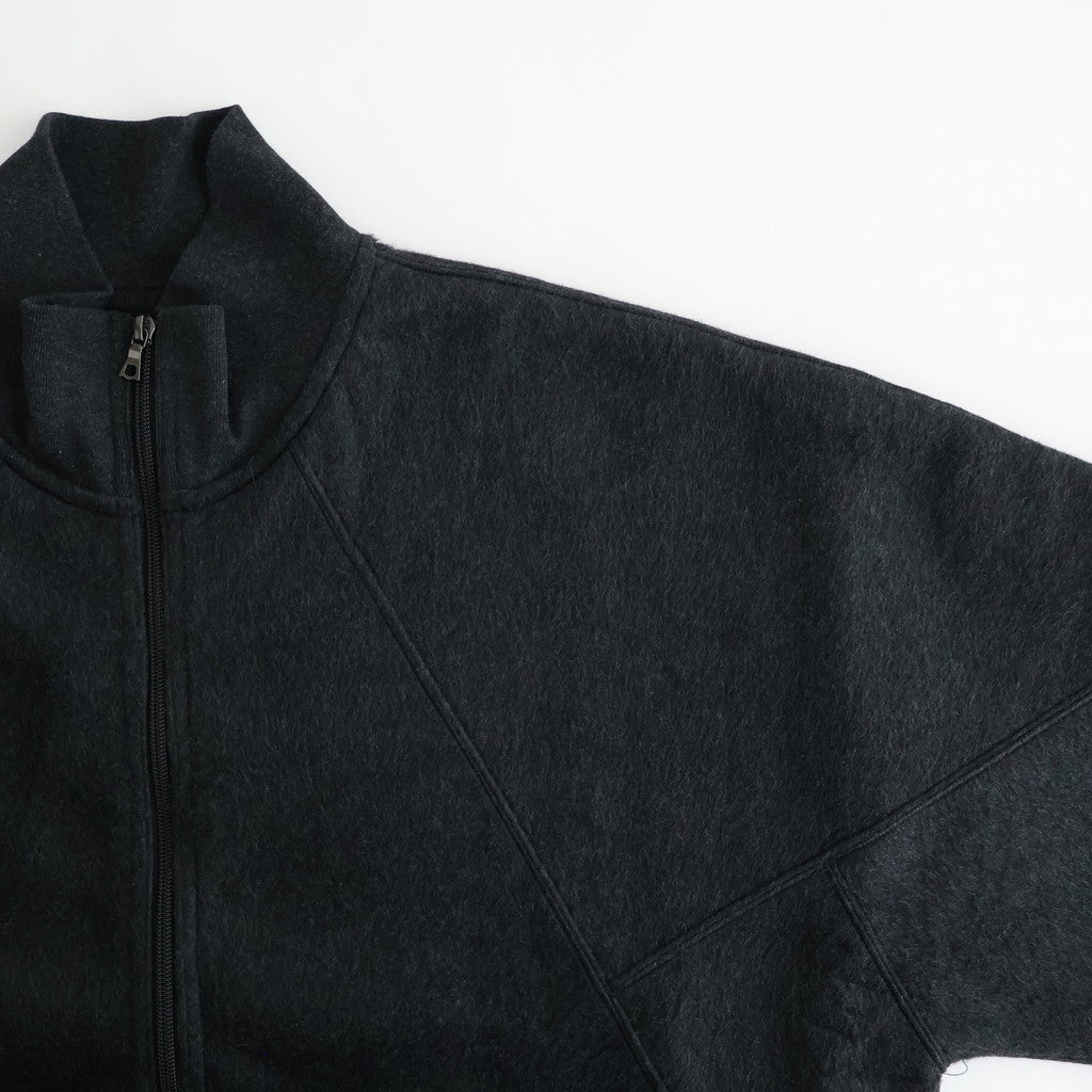 Pe/Silk Fleece Track Jacket #HeatherBlack [BHS24F029F25]