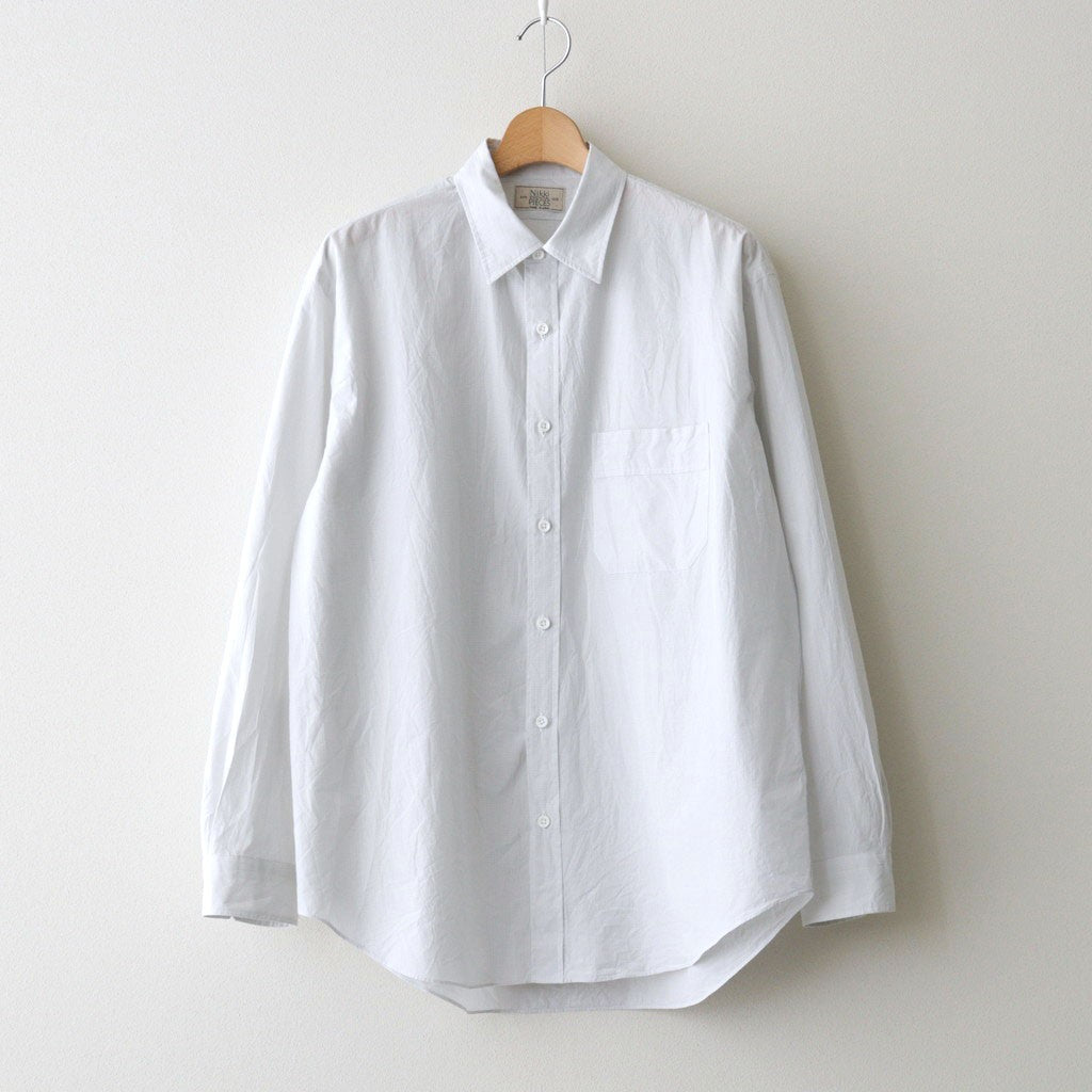 Cottton Silk Check Standard Shirt #White Check [NEP-SS2645]