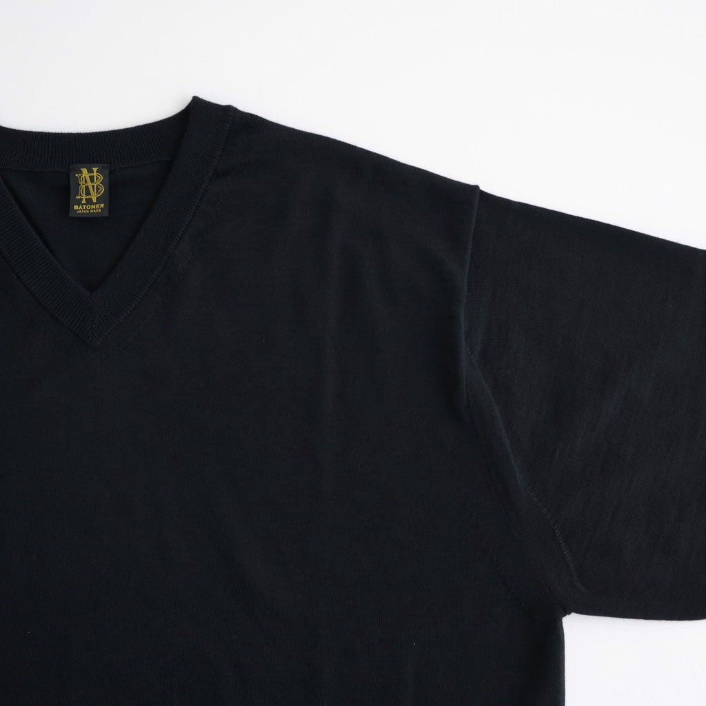 BABY WOOL V NECK #BLACK [BN-26FM-041]
