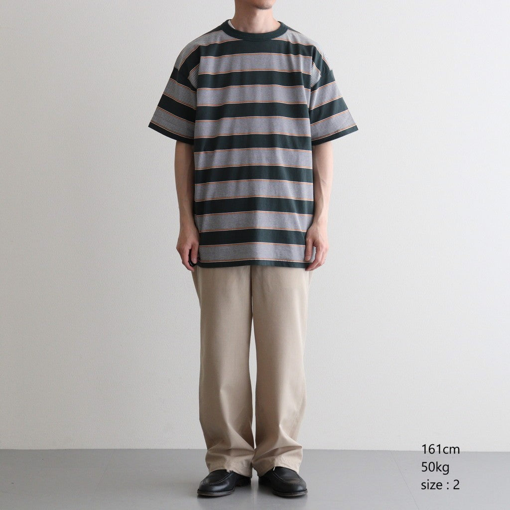 BORDER SS TOP #FOREST x S,BROWN [PMAV-CS04]