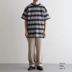 BORDER SS TOP #FOREST x S,BROWN [PMAV-CS04]