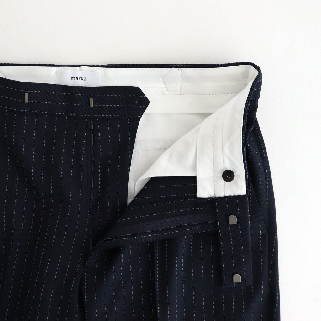 REGULAR STRAIGHT TROUSERS #NAVY STRIPE [M25C07PT02C]