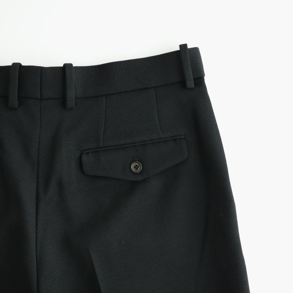 FLAT FRONT WIDE TROUSERS #BLACK [A26C15PT02C]