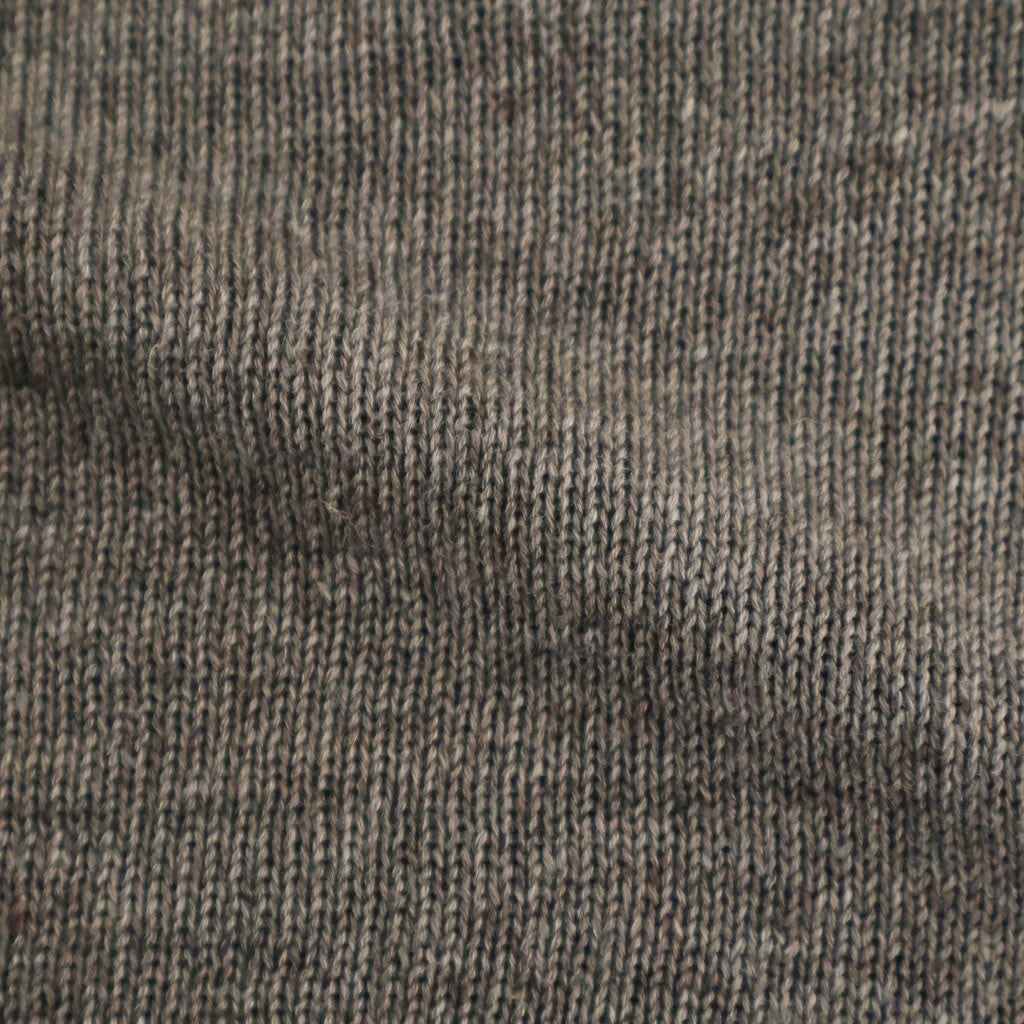 WASHED HIGH COUNT LINEN V NECK CARDIGAN #BROWN [BN-26SM-021]