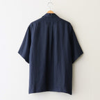 NEW OPEN COLLAR S/S SHIRT #NAVY [A25B05SH01B]