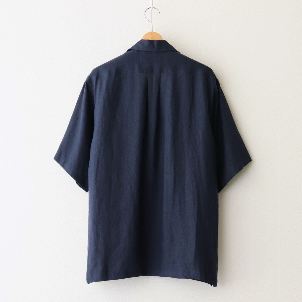 NEW OPEN COLLAR S/S SHIRT #NAVY [A25B05SH01B]