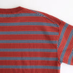 BORDER SHORT SLEEVE TOP #N.REDxSAX [PMAT-CS02]