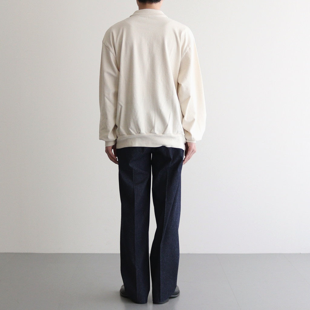 DOUBLE-PLEATED SMARTY TROUSER #INDIGO DENIM [251OJ-PT02]