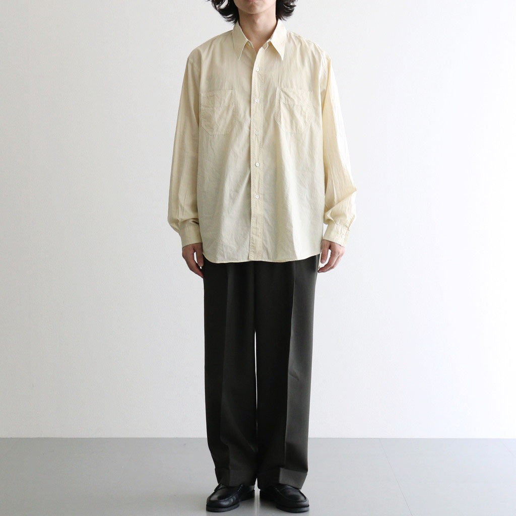 DOUBLE PLEATED SEMI EASY TROUSERS #DARK SAGE [A26C07PT02C]