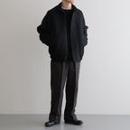 ROUND-COLLAR MOTORING JACKET #ONYX [252OJ-JK04]