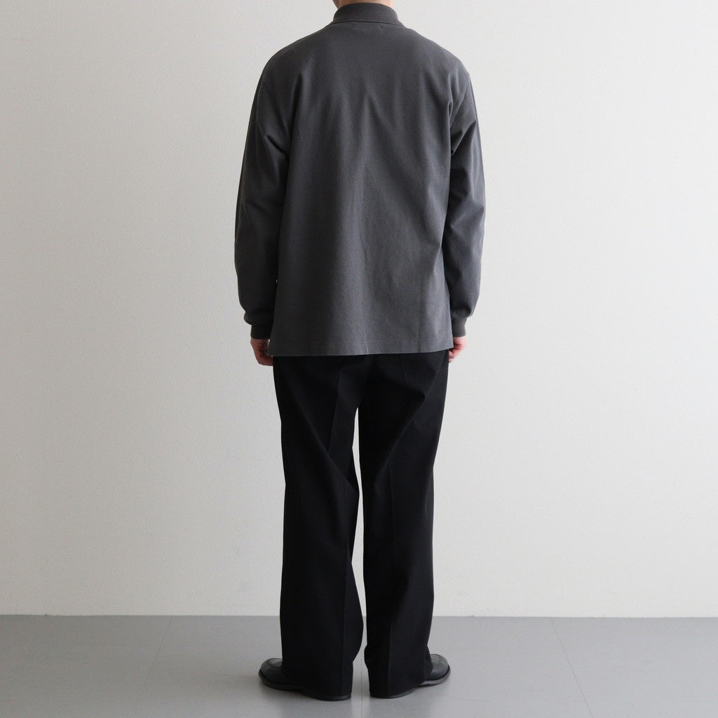 CLASSIC FIT DOUBLE PLEATED TROUSERS #BLACK [A25A05PT01C]