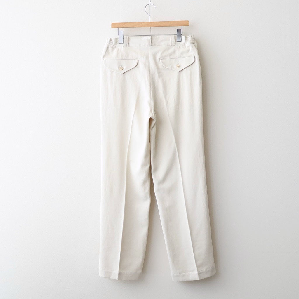 FRONT TUCK ARMY TROUSER #IVORY [261OJ-PT09]