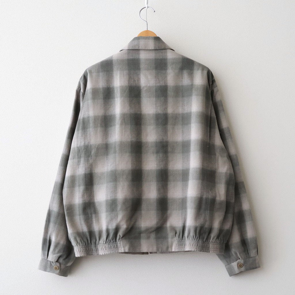 PLEATED-POCKET RICKY JACKET #GRAPHITE PLAID [261OJ-JK07]