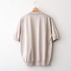 CARIBBEAN SEAISLAND COTTON POLO SHORT SLEEVE #GREIGE [BN-26SM-064]