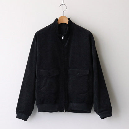 PRINTED CORDS MOTORING JACKET #MARINE BLACK [242OJ-JK08]