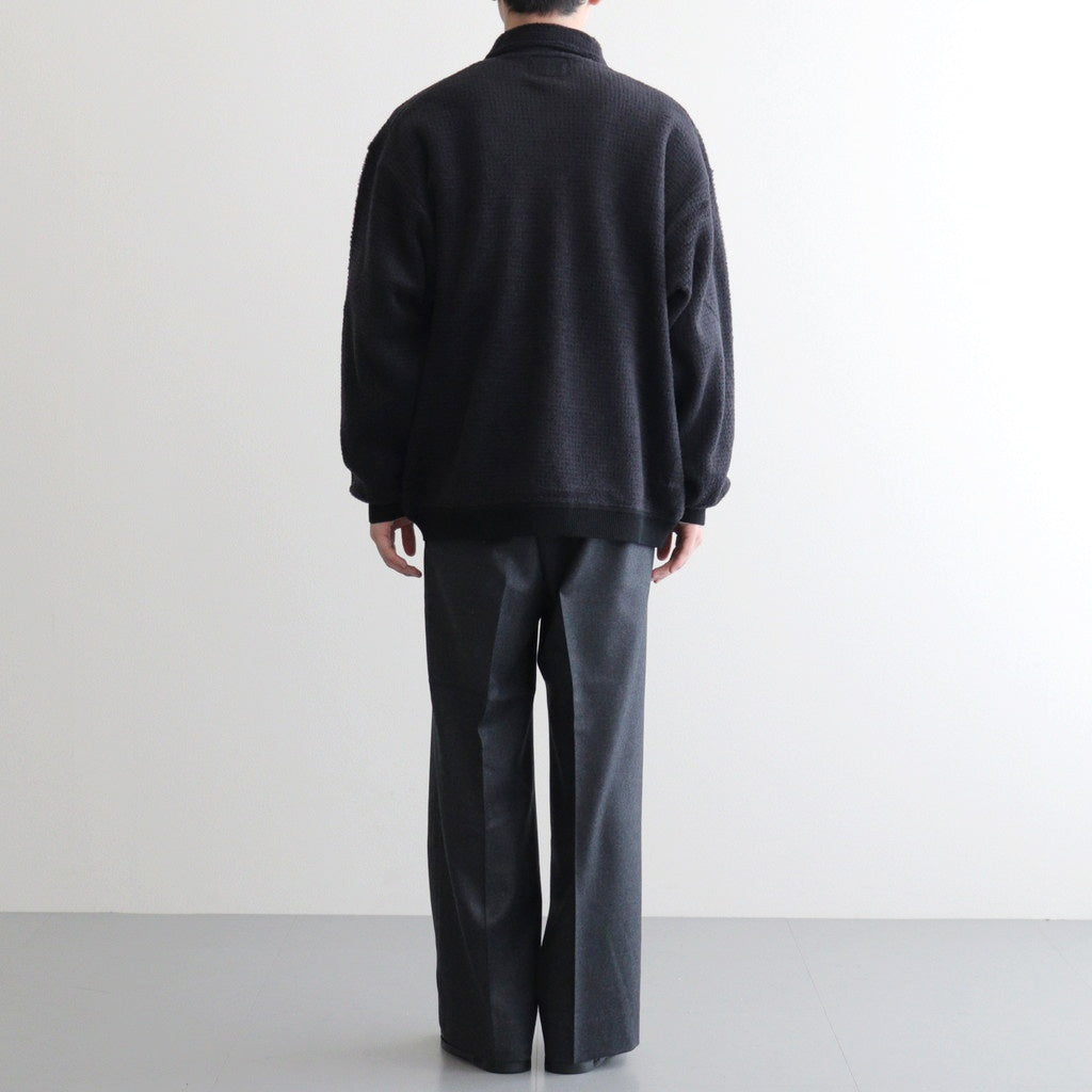 POLARTEC Wool Fleece Sweater Jacket #Black [N25FA051]