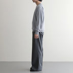 REVIVAL SILK CREW NECK #GRAYISH SAX [BN-26SM-041]